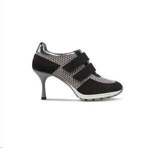 Sneex The Blake Shoes Womens Size 8 Black Suede Strap Stiletto Heel Pumps